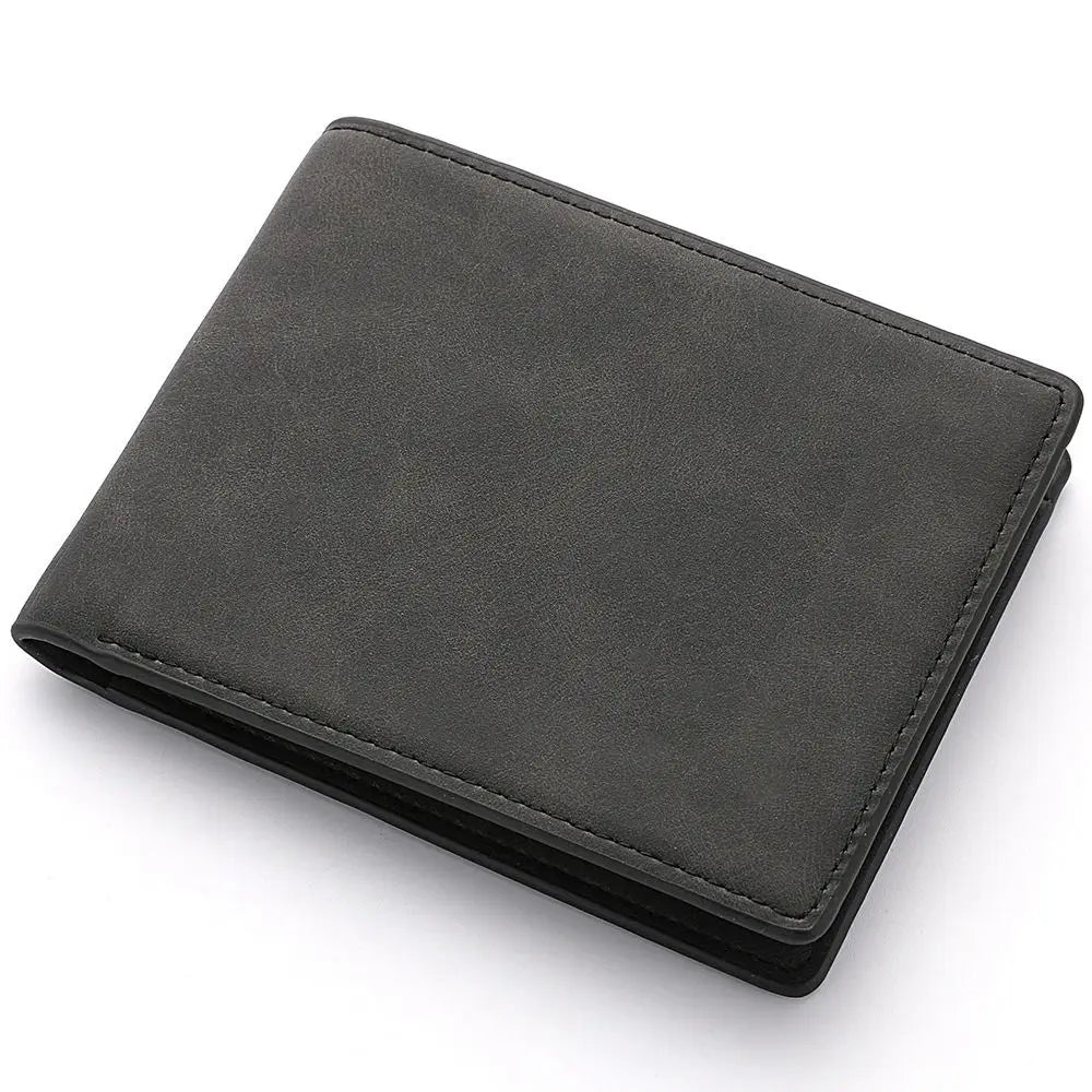 Multi-Card Slot Men Wallet Fashion Folding Large-Capacity Coin Purse PU Leather Short Purse