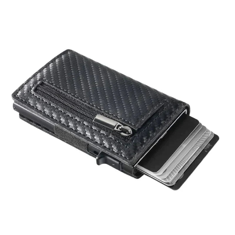 Lucas – Slim RFID Wallet with Quick Card Slider (6 Cards) | Zipper Pocket for Coins & Banknotes | Ultra-Thin Pocket Size